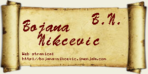 Bojana Nikčević vizit kartica